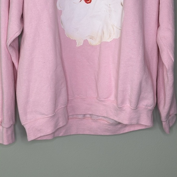 Vintage Santa Crewneck Pullover Sweatshirt in Pink Size XL - Picture 5 of 9